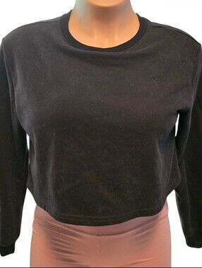 Klassy Network Cropped Crew Neck Sweatshirt XL